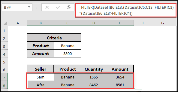 Extract Filtered Data Excel to Another Sheet.