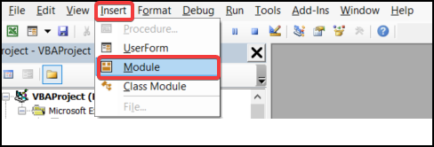 select the “Module’” option.